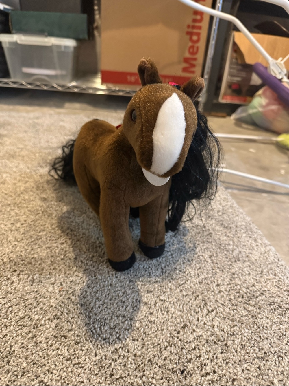 Breyer Plush Brown Horse Toy with Black Mane - Soft Kids Stuffed Animal
